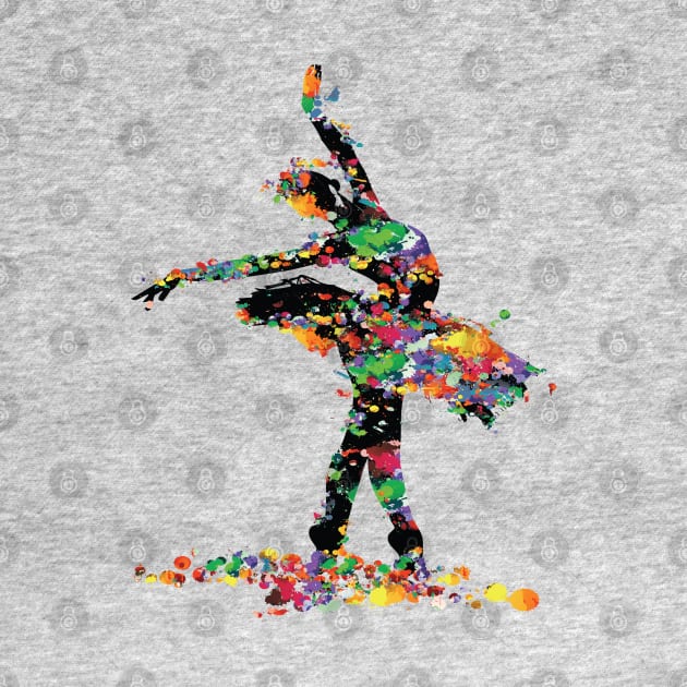 Ballerina with paint splash by CindyS